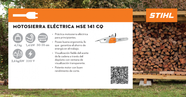 Motosierra Eléctrica MSE 141 CQ Stihl - STIHL