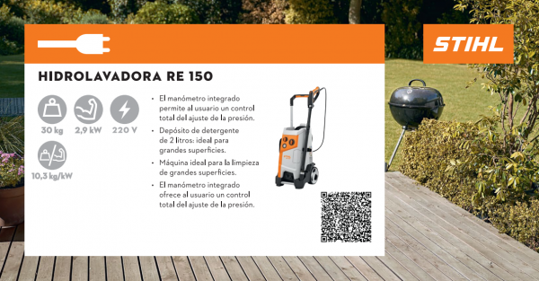 Hidrolavadora eléctrica Stihl RE 150 - STIHL