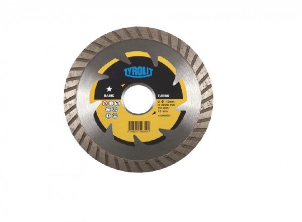 DISCO DIAMANTADO BASIC Turbo 4.5" 115x22,23 - TYROLIT