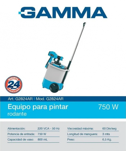 Equipo para pintar rodante 700W G2824AR Gamma - GAMMA