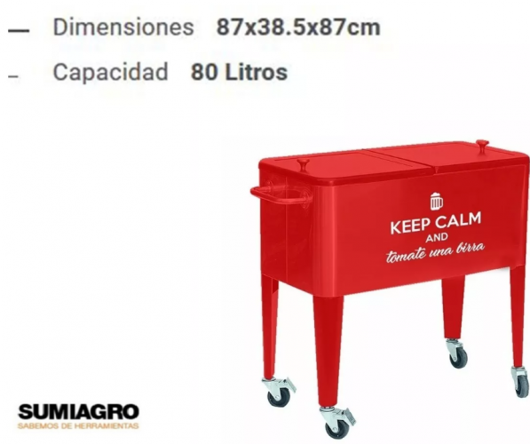 Conservadora 80L Roja Lusqtoff - LUSQTOFF