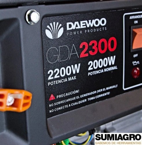 Generador / grupo electrógeno GDA2300 Daewoo - DAEWOO