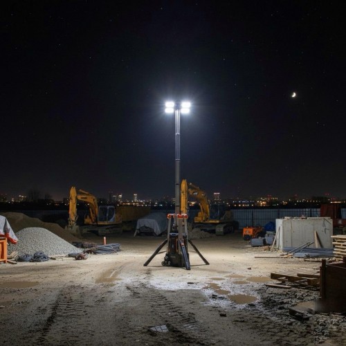 Torre de iluminaci&oacute;n profesional a bater&iacute;a de litio - 35.000 a 65.000 l&uacute;menes - SE1000MAX - Sumienergy