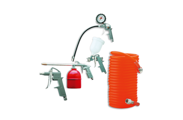 Compresor Niwa 2.5 HP y 50 lts. + Kit 5 Pz. Manguera y Pistolas - NIWA