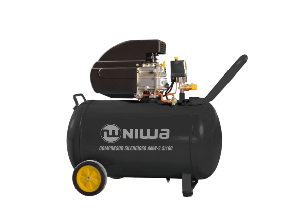Compresor Niwa 2.5 HP y 100 lts. + Kit 5 Pz. Manguera y Pistolas - NIWA
