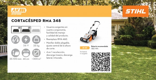 Cortacésped a batería RMA 348 - Stihl - STIHL