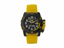 Reloj analógico CAT Barricade - Negro/Amarillo - Resistente al agua