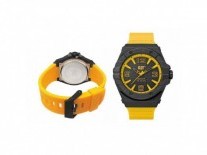 Reloj analógico CAT - Negro/Amarillo - Resistente al agua