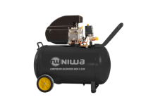 Compresor Niwa 2.5 HP y 50 lts. + Kit 5 Pz. Manguera y Pistolas