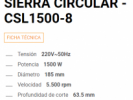Sierra circilar 185 mm Lusqtoff - CUB CADET